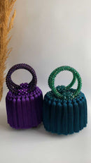 Bvocado Beaded Tassel Bag