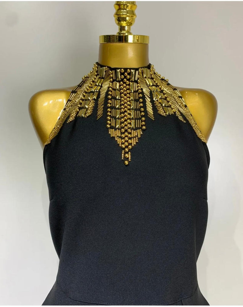 Lami Gold choker Dress* Bvocado Lami Gold choker Dress* Bvocado
